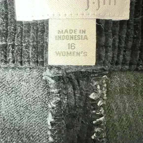 J. Jill Wide Leg 100% Cotton Crop Corduroy Trousers - Picture 4 of 4